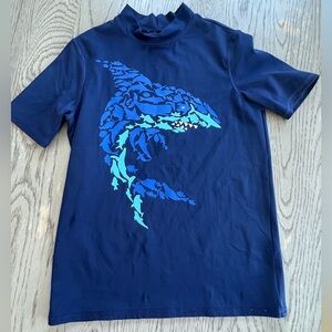 Lands' End Kids' Navy Blue Shark Rashguard